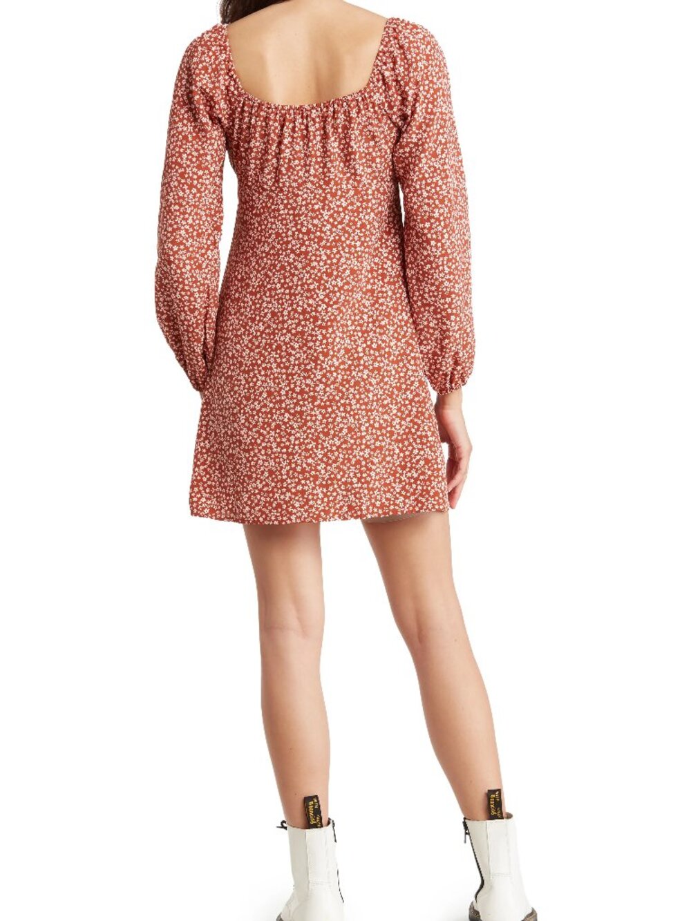 LUSH Long Sleeve Midi Dress Medium, CINNAMON FLORAL - Picture 2 of 7